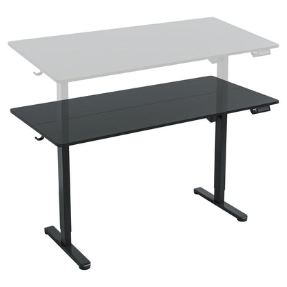 Adjustable Black Wood and Steel Standing Desk