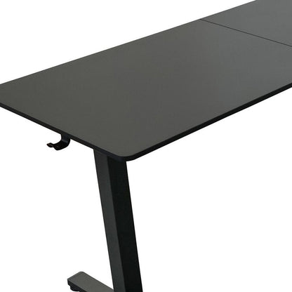 Adjustable Black Wood and Steel L Shape Standing Desk HomeRoots