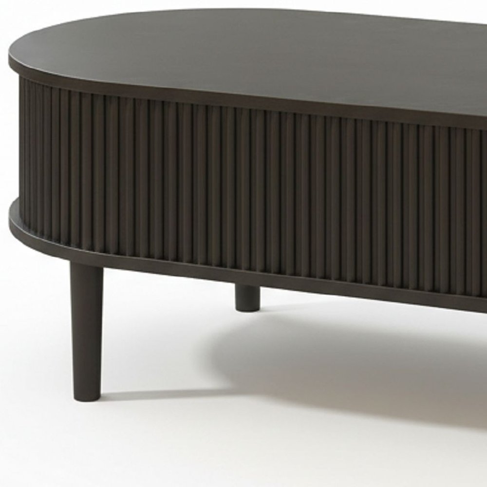 39" Black Wood Oval Lift Top Coffee Table HomeRoots