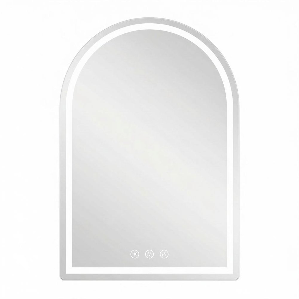 32" Arch Lighted Frameless Bathroom Vanity Mirror — view 6