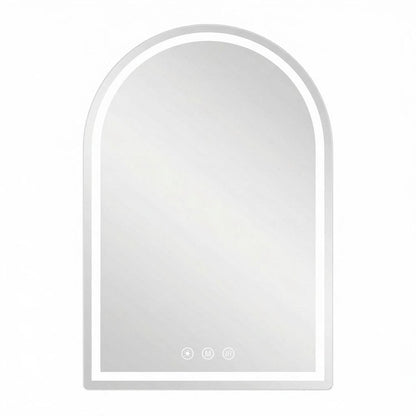 32" Arch Lighted Frameless Bathroom Vanity Mirror