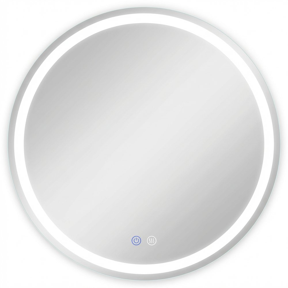 35" Round Lighted Frameless Anti Fog Bathroom Vanity Mirror