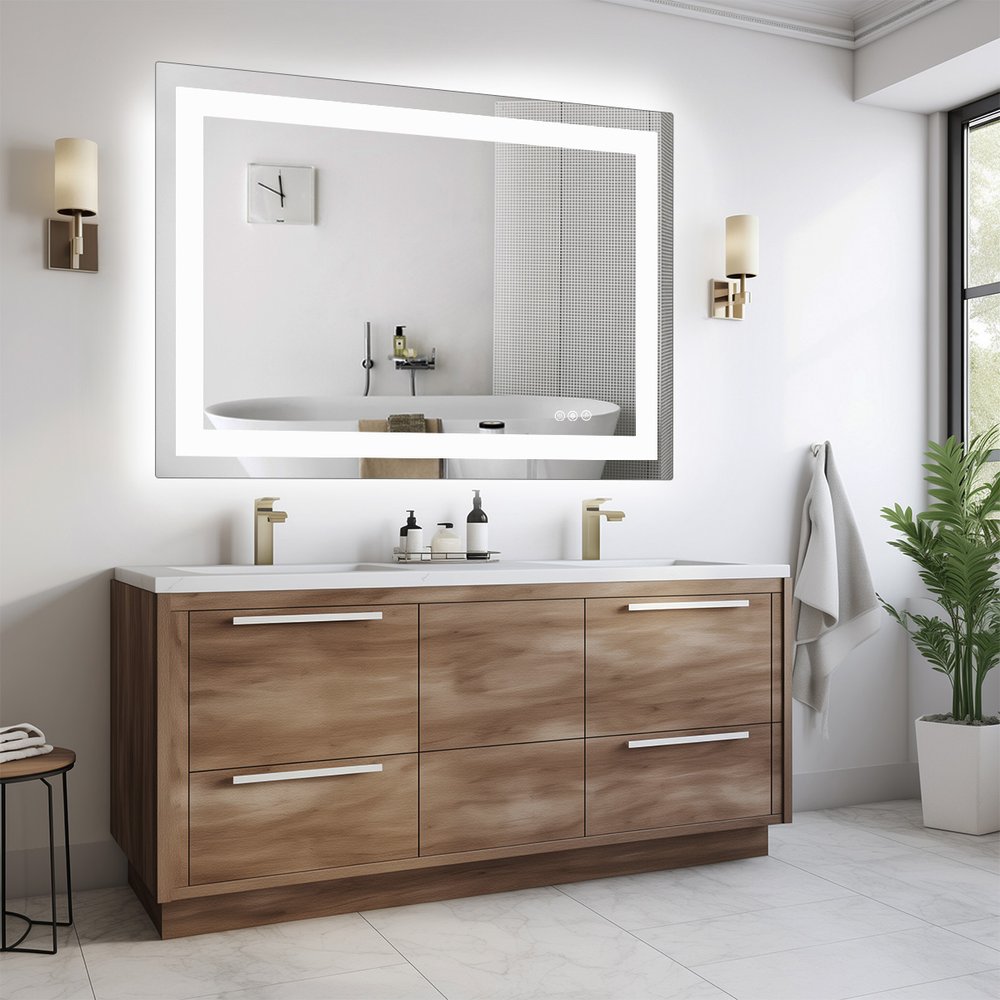 31" Lighted Frameless Anti Fog Bathroom Vanity Mirror — view 2