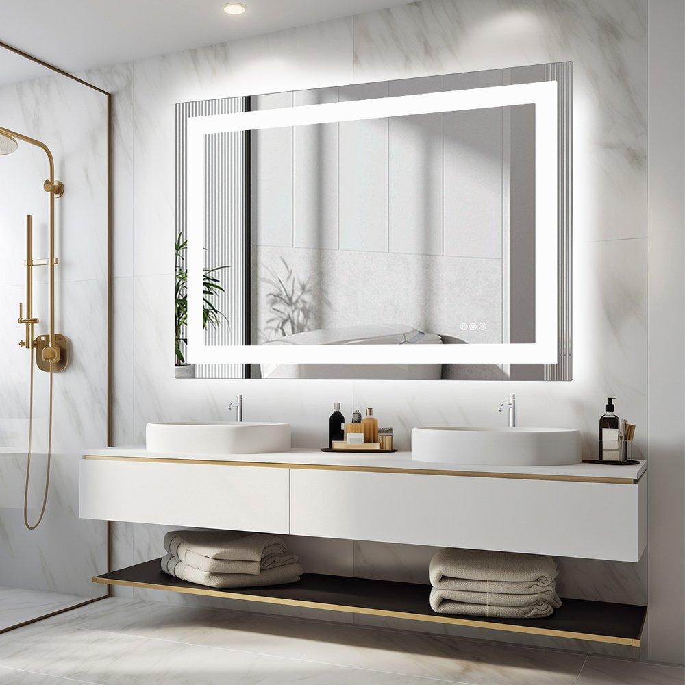 31" Lighted Frameless Anti Fog Bathroom Vanity Mirror — view 4
