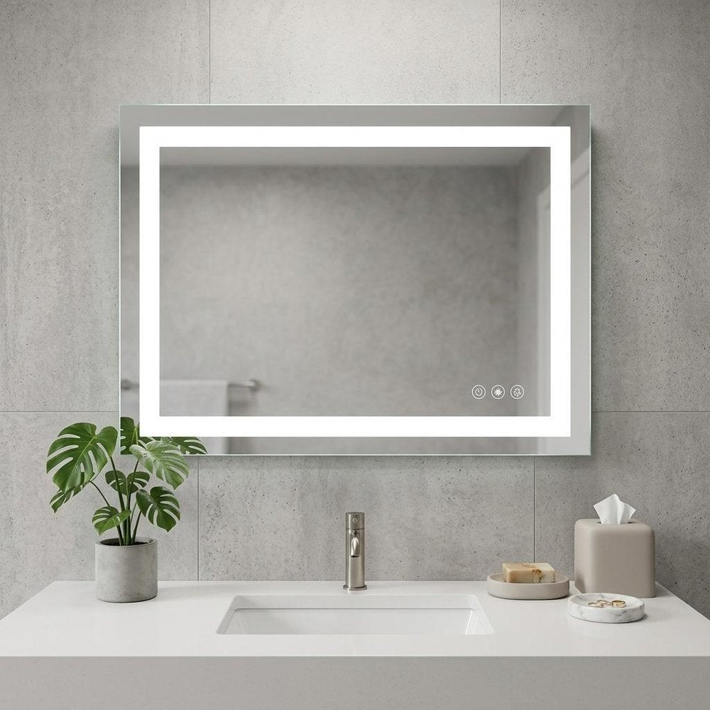 31" Lighted Frameless Anti Fog Bathroom Vanity Mirror — view 8