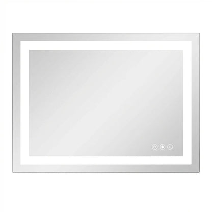 35" Lighted Frameless Bathroom Vanity Mirror