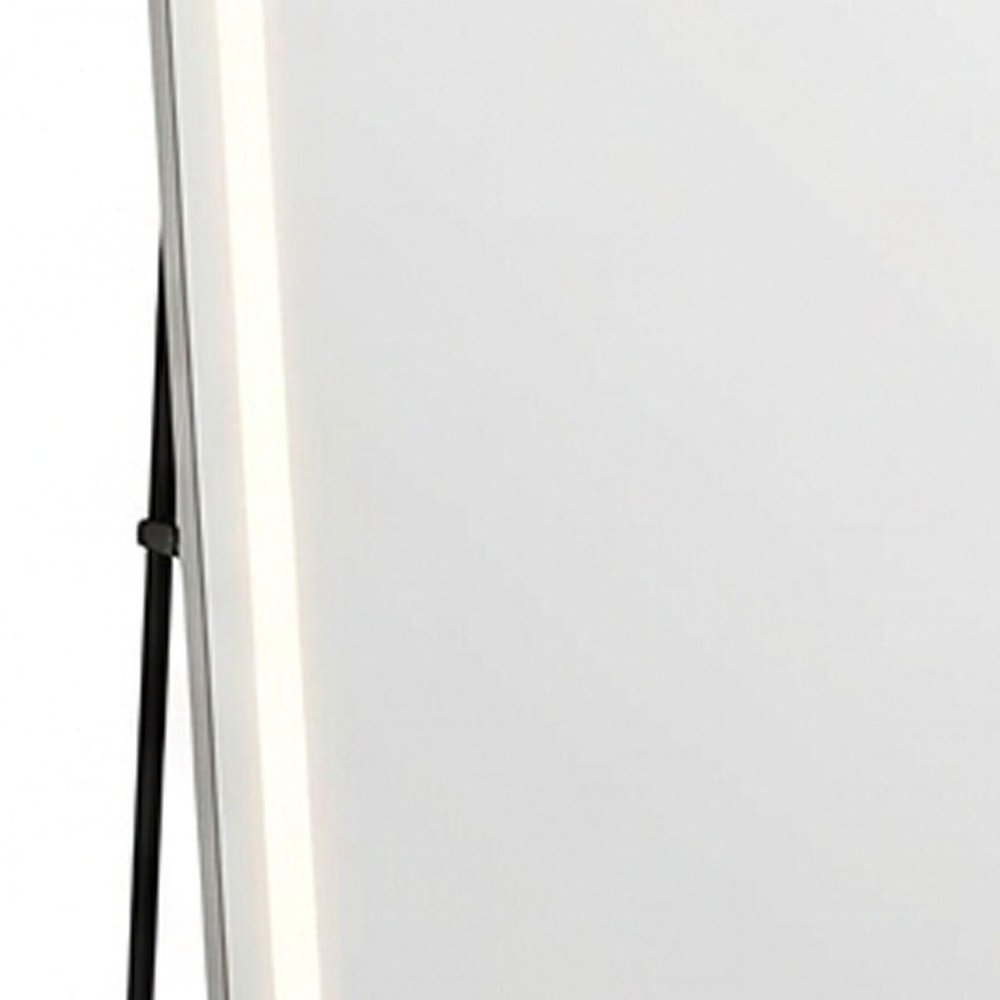 60" Silver Lighted Freestanding And Wall Mounted Framed Full Length Mirror — view 5
