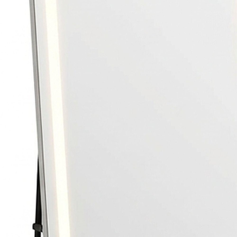 60" Silver Lighted Freestanding And Wall Mounted Framed Full Length Mirror — view 6