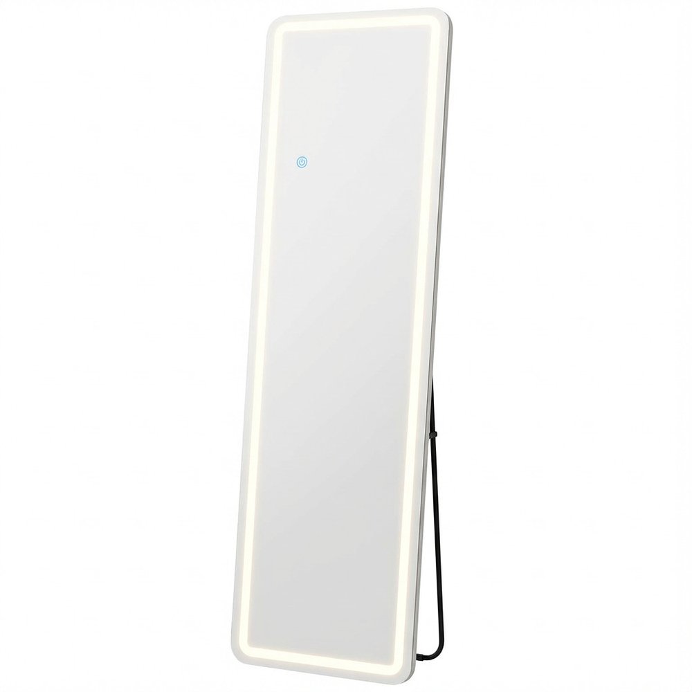 60" Silver Lighted Freestanding And Wall Mounted Framed Full Length Mirror — view 3