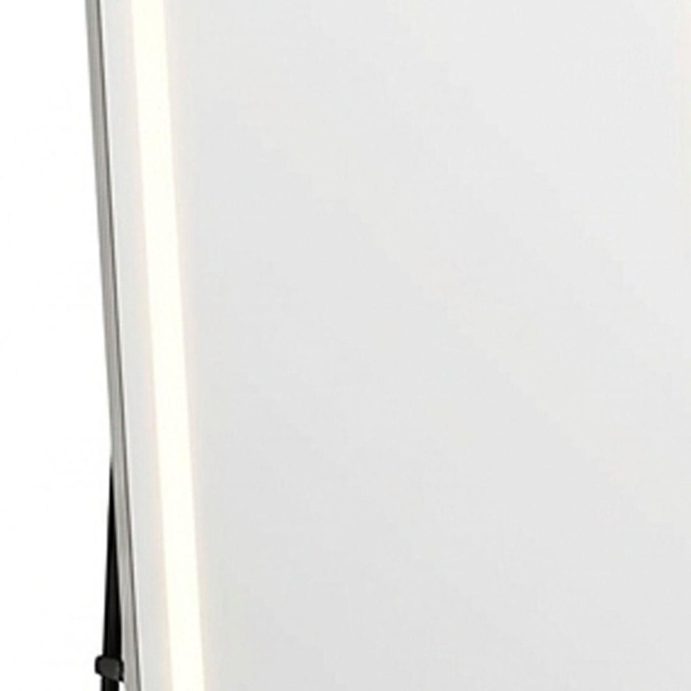 70" Silver Lighted Freestanding And Wall Mounted Framed Full Length Mirror — view 6
