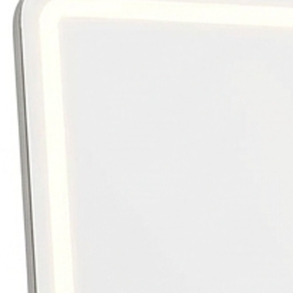 64" Silver Lighted Wall Mounted And Freestanding Framed Full Length Mirror — view 3