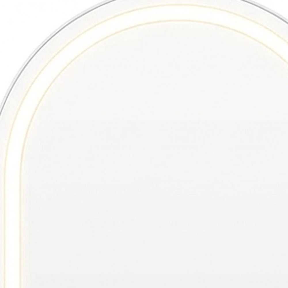 60" Arch Lighted Wall Mounted And Freestanding Frameless Full Length Mirror — view 2
