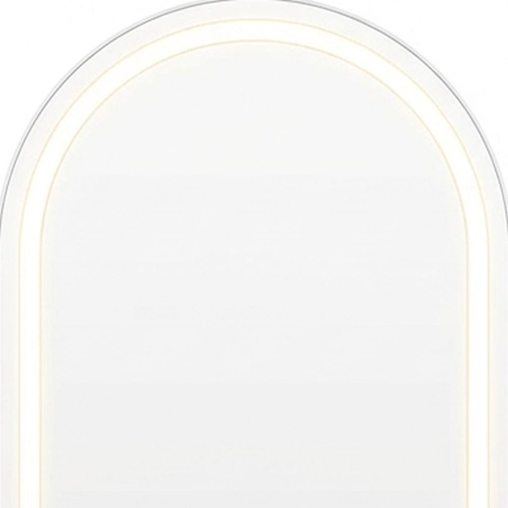 60" Arch Lighted Wall Mounted And Freestanding Frameless Full Length Mirror — view 3