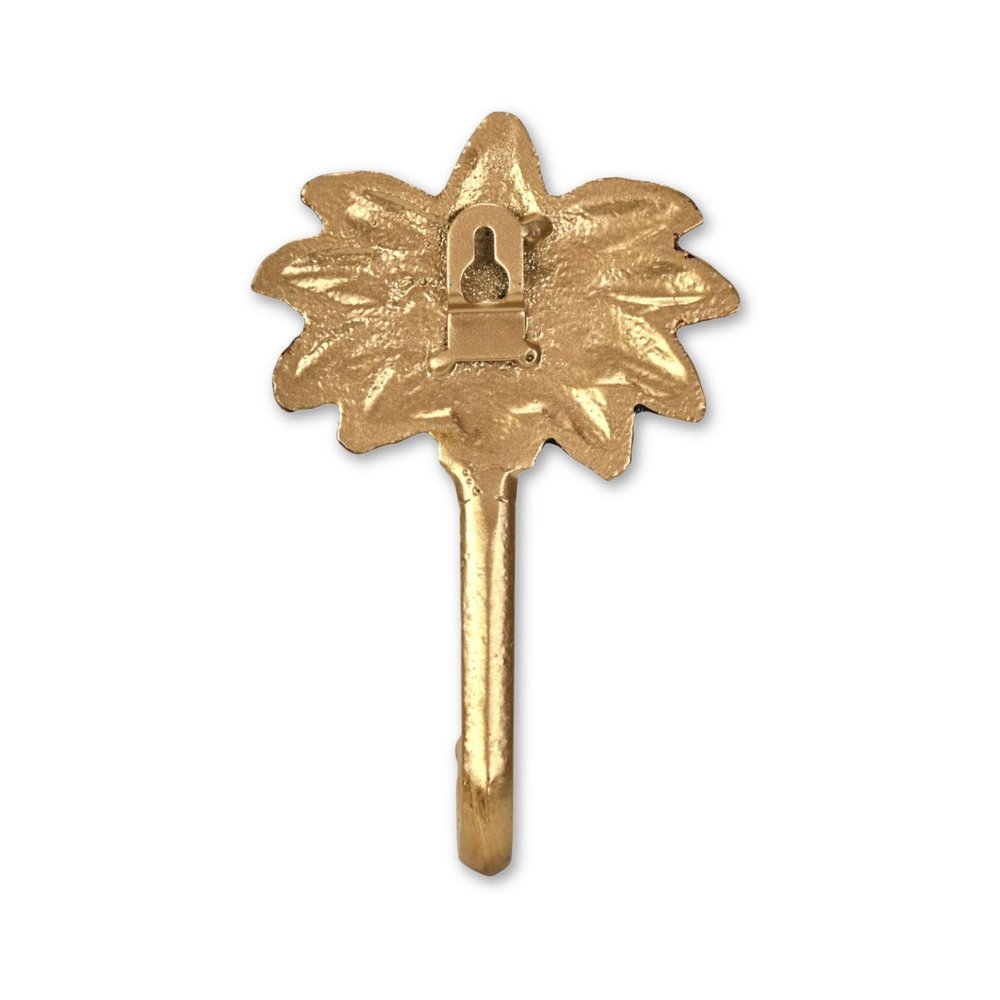 4" Antiqued Gold Cast Iron Palm Tree Wall Hook — view 5