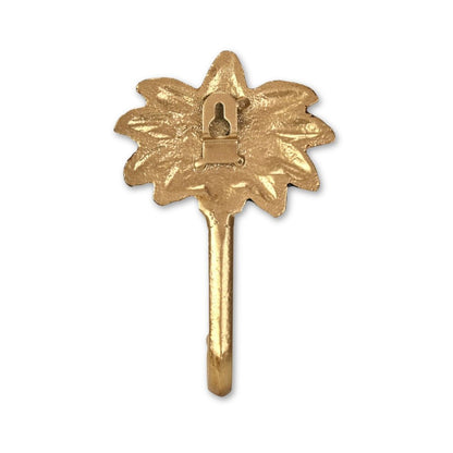 4" Antiqued Gold Cast Iron Palm Tree Wall Hook HomeRoots