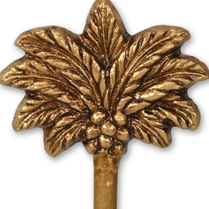 4" Antiqued Gold Cast Iron Palm Tree Wall Hook HomeRoots