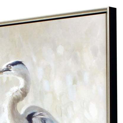 Great Blue Heron II Silver Floater Frame Wall Art HomeRoots