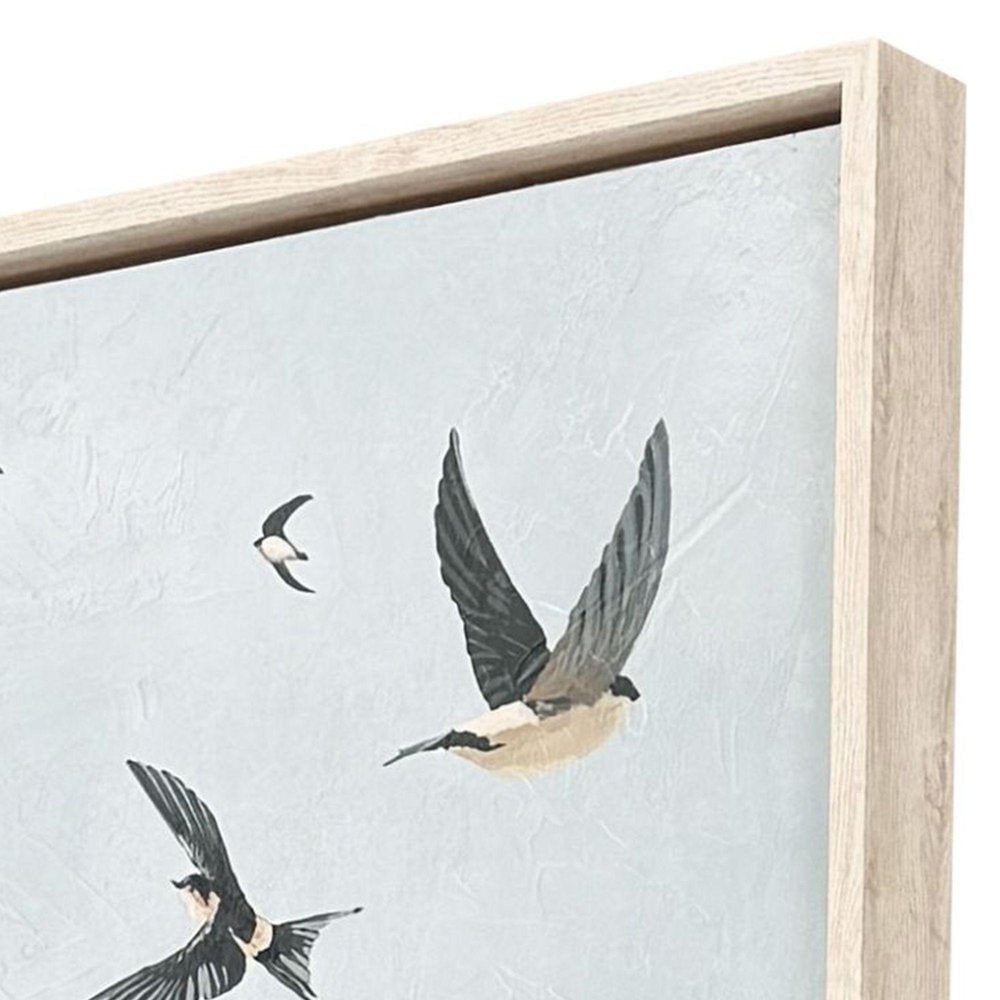 Swifts Distressed White Floater Frame Wall Art — view 1