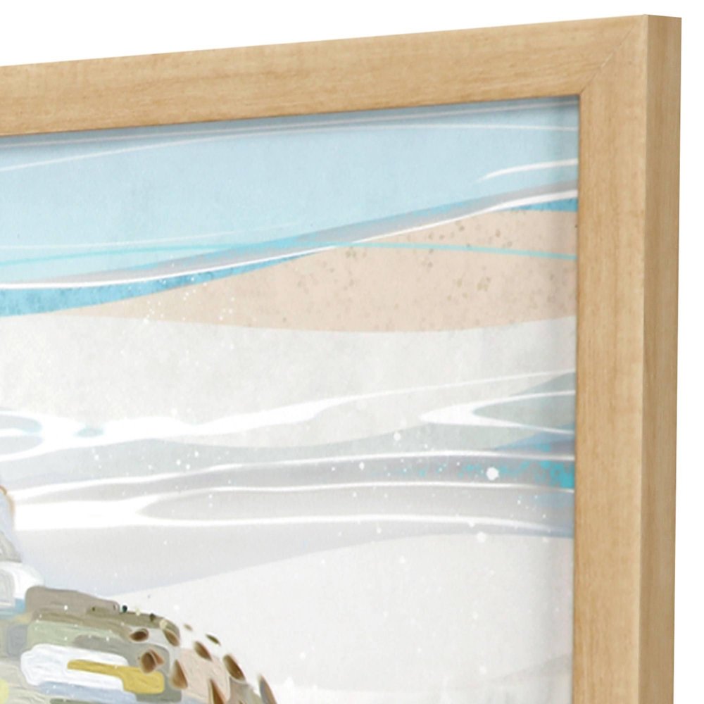 Set Of Two Serene Sandpiper Set of Set Brown Framed Wall Art — view 2