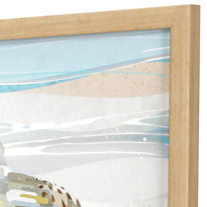 Set Of Two Serene Sandpiper Set of Set Brown Framed Wall Art HomeRoots