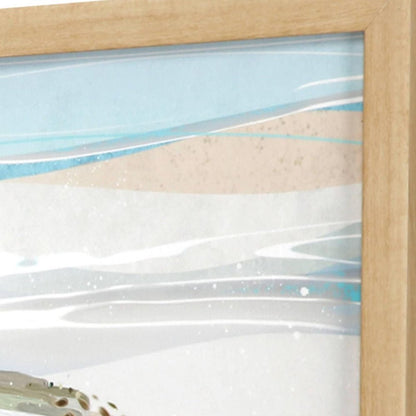 Set Of Two Serene Sandpiper Set of Set Brown Framed Wall Art HomeRoots