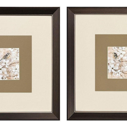 Set Of Two Fragrant Perch Set of Set Brown Framed Wall Art HomeRoots