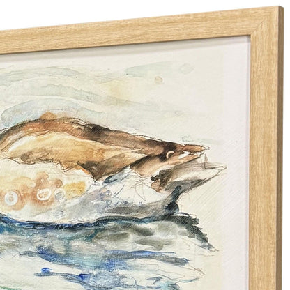Set Of Two Water Duck Set of Set Brown Framed Wall Art HomeRoots