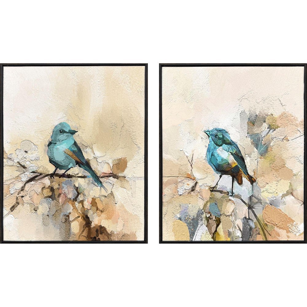 Set Of Two Sweet Song Set of Set Brown Framed Wall Art — view 3