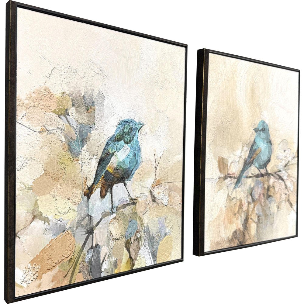 Set Of Two Sweet Song Set of Set Brown Framed Wall Art HomeRoots