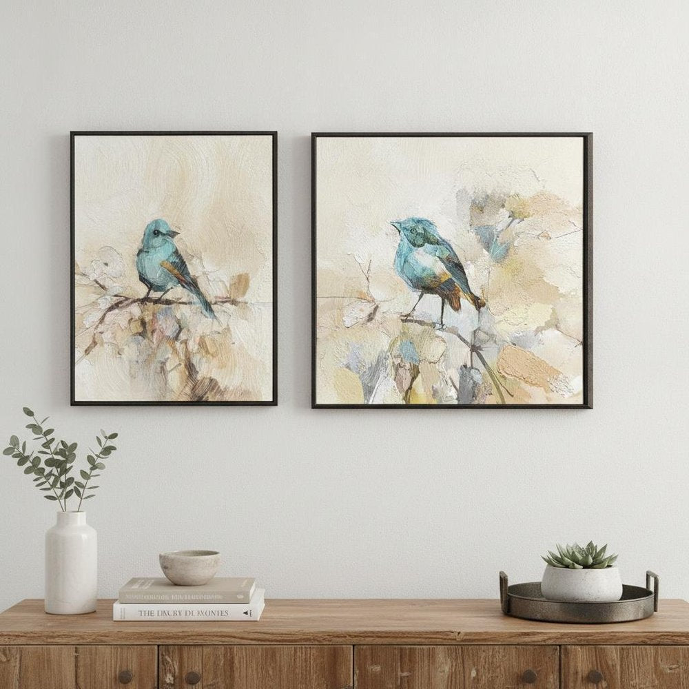 Set Of Two Sweet Song Set of Set Brown Framed Wall Art — view 1