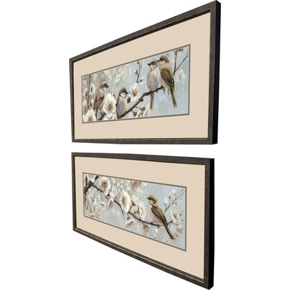 Set Of Two Whispers of Spring Set of Set Brown Framed Wall Art HomeRoots