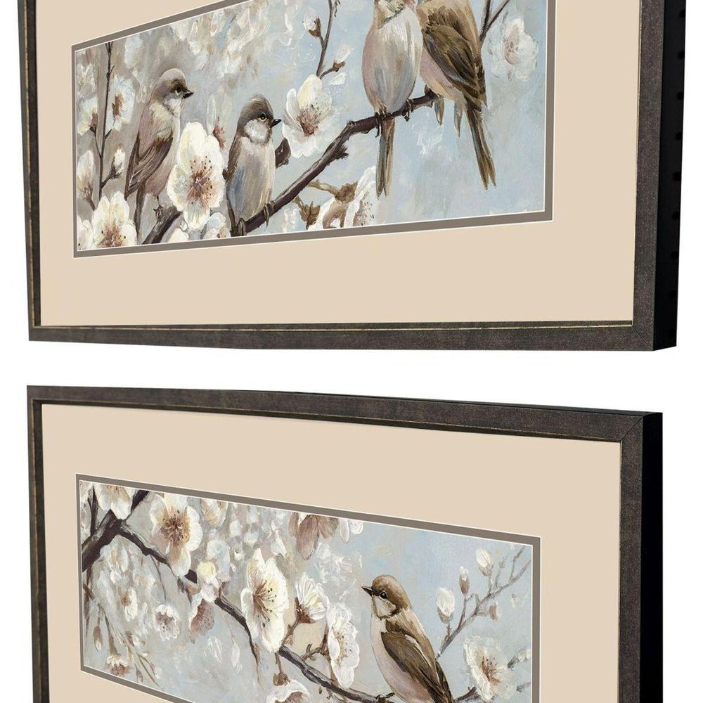 Set Of Two Whispers of Spring Set of Set Brown Framed Wall Art HomeRoots