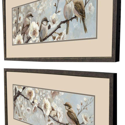 Set Of Two Whispers of Spring Set of Set Brown Framed Wall Art HomeRoots