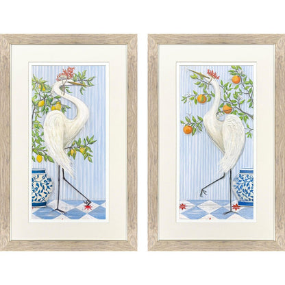 Set Of Two Coastal Crowns Set of Set Brown Framed Wall Art HomeRoots