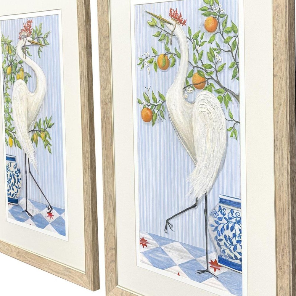 Set Of Two Coastal Crowns Set of Set Brown Framed Wall Art — view 5