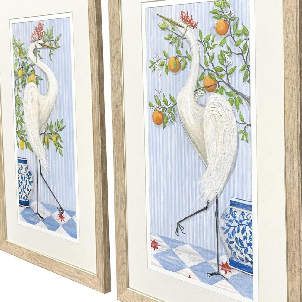 Set Of Two Coastal Crowns Set of Set Brown Framed Wall Art — view 3