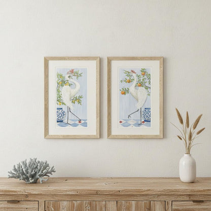 Set Of Two Coastal Crowns Set of Set Brown Framed Wall Art HomeRoots
