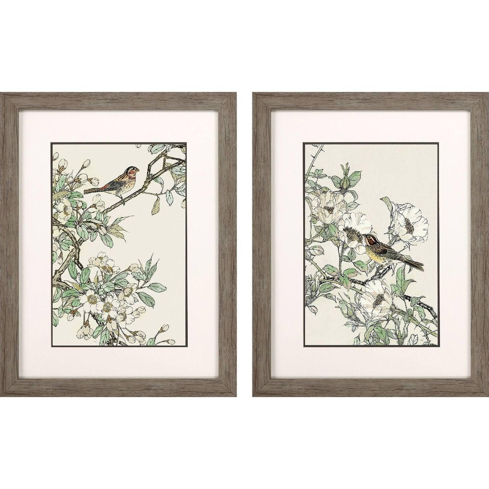 Set Of Two Timeless Nature Set of Set Brown Framed Wall Art HomeRoots