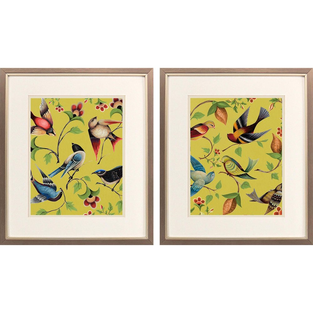 Set Of Two Friends Meeting Set of Set Silver Framed Wall Art — view 1