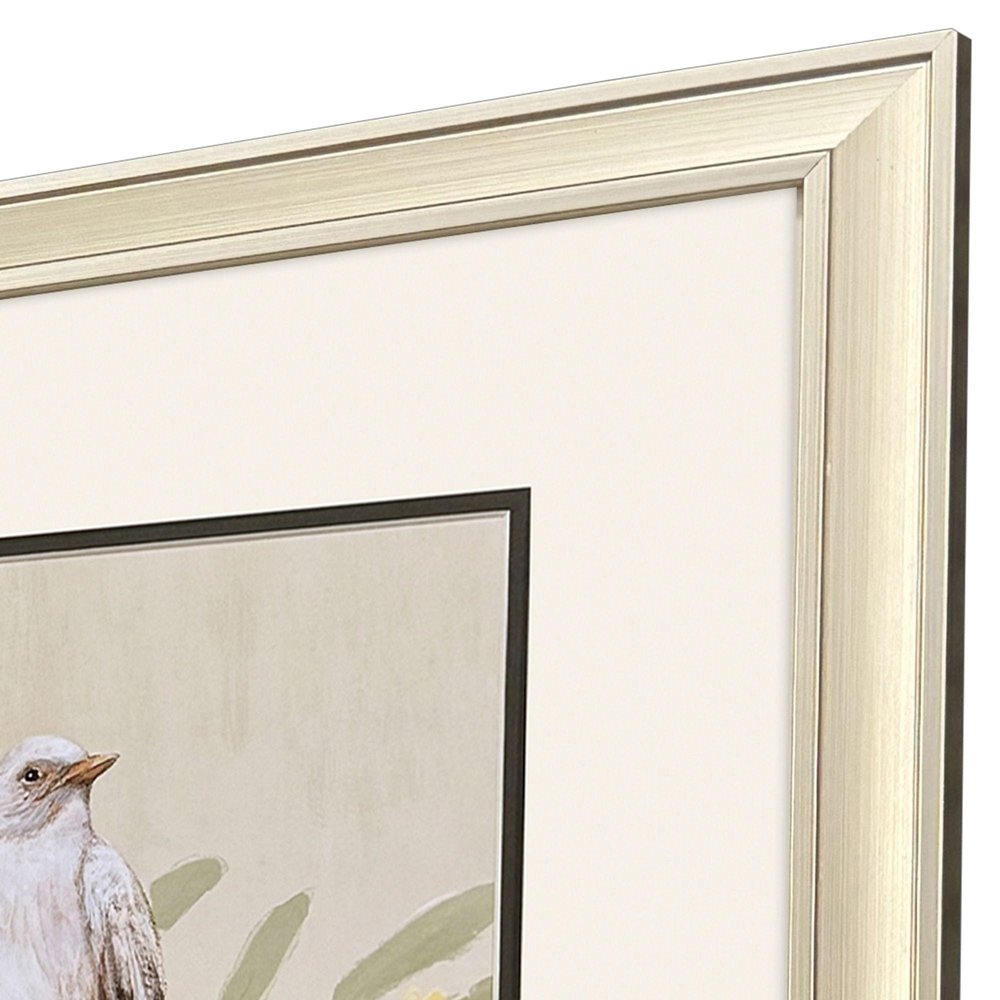 Set Of Two Botanical Birds Set of Set Gold Framed Wall Art HomeRoots