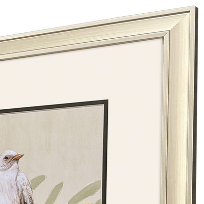 Set Of Two Botanical Birds Set of Set Gold Framed Wall Art HomeRoots
