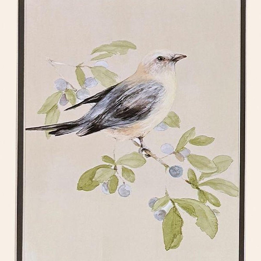 Set Of Two Botanical Birds Set of Set Gold Framed Wall Art — view 5