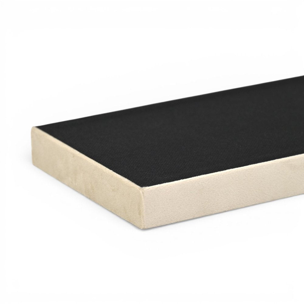 9" Cream Wood And Velvet Handmade Trinket Tray — view 14