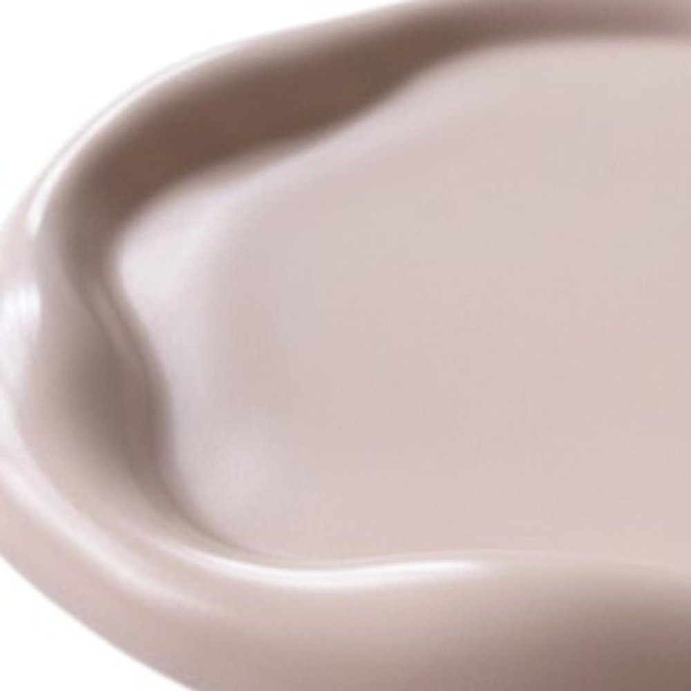 7" Pale Pink Resin Handmade Round Trinket Tray — view 4