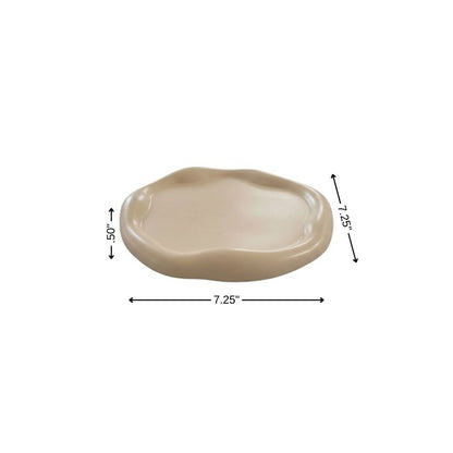 7" Pale Pink Resin Handmade Round Trinket Tray HomeRoots
