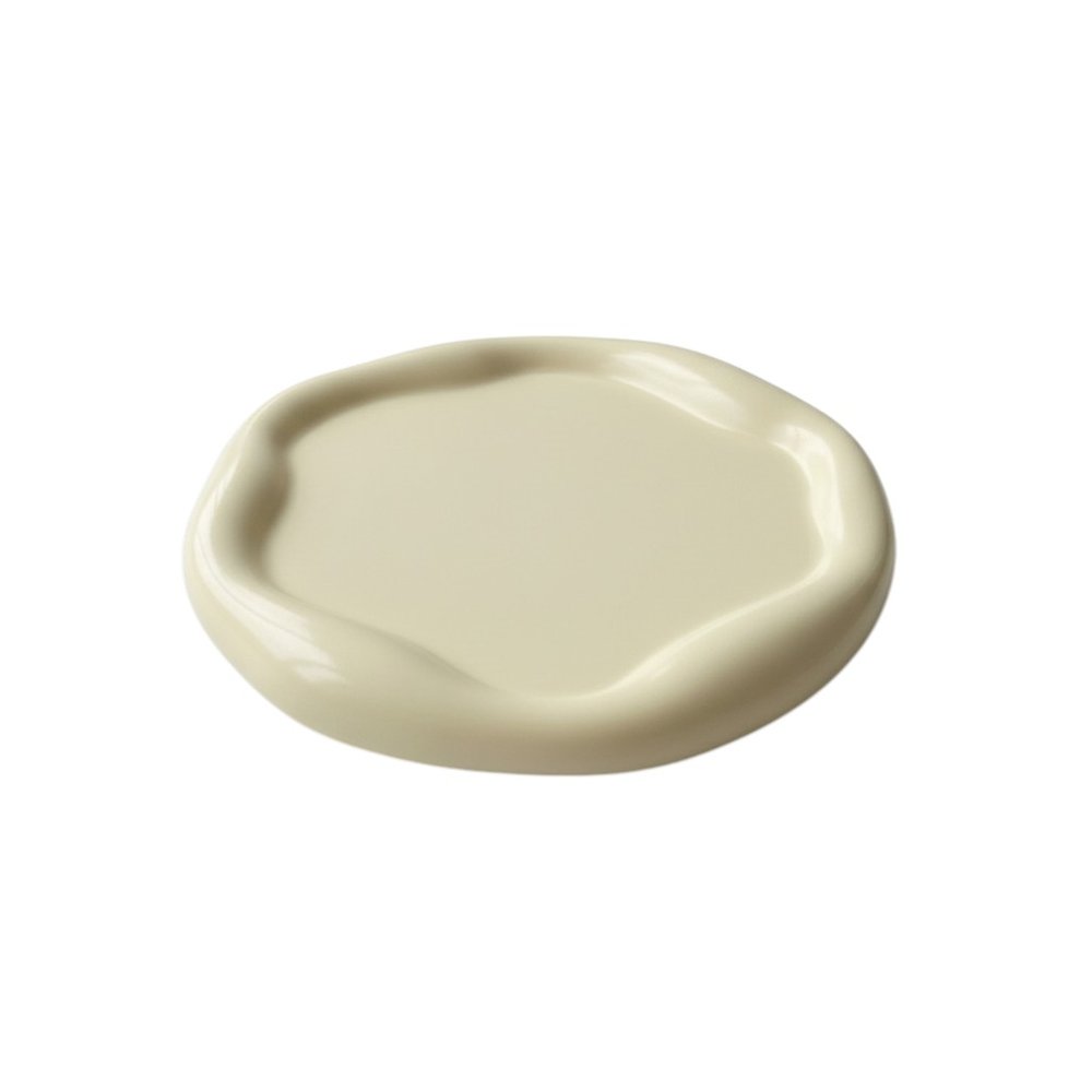 7" Pale Pink Resin Handmade Round Trinket Tray HomeRoots