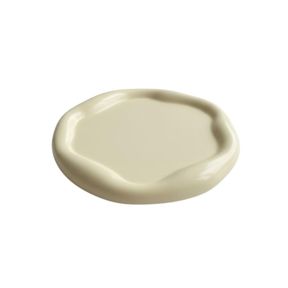 7" Pale Pink Resin Handmade Round Trinket Tray — view 14