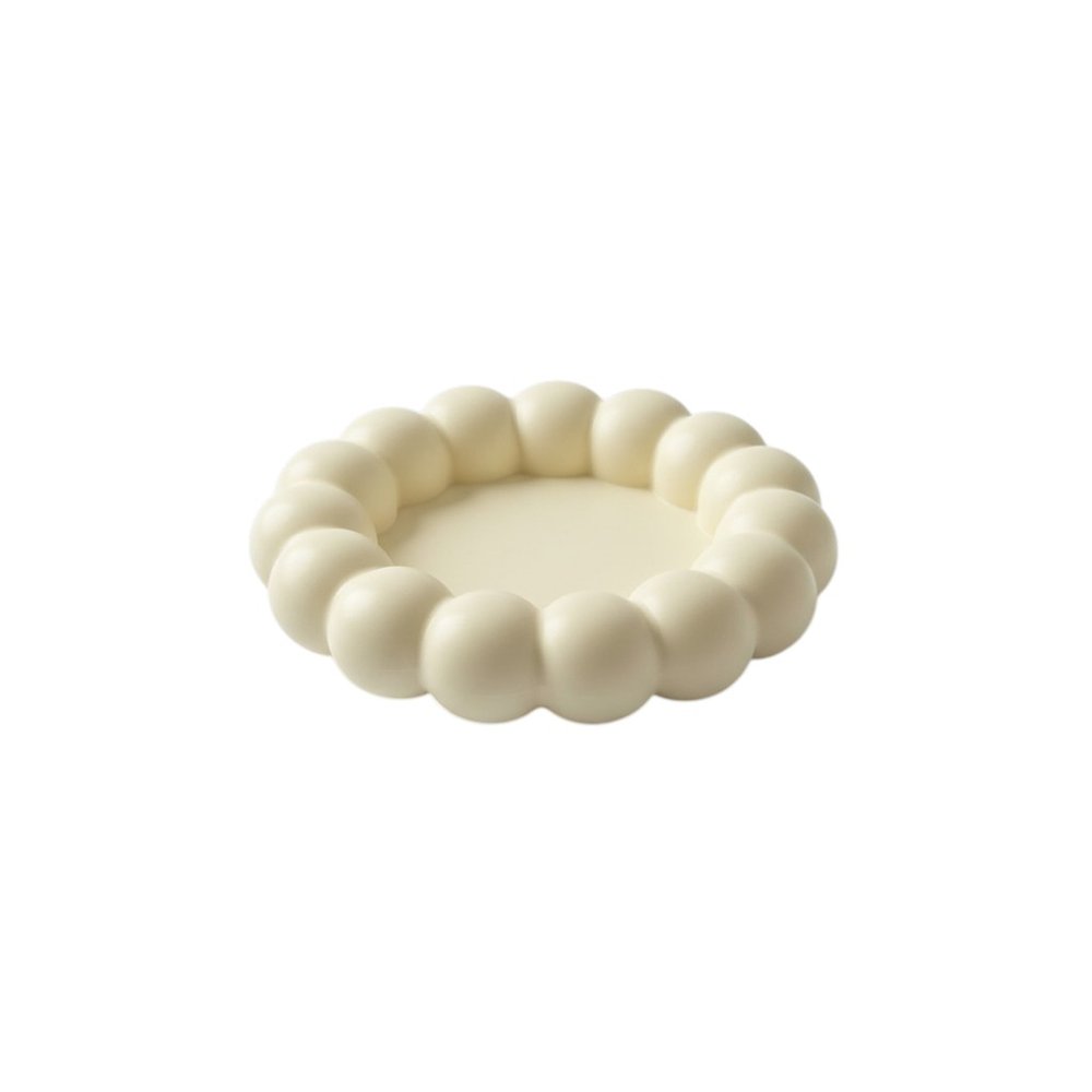 5" Pale Pink Resin Handmade Round Trinket Tray