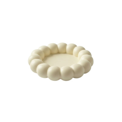 5" Pale Pink Resin Handmade Round Trinket Tray