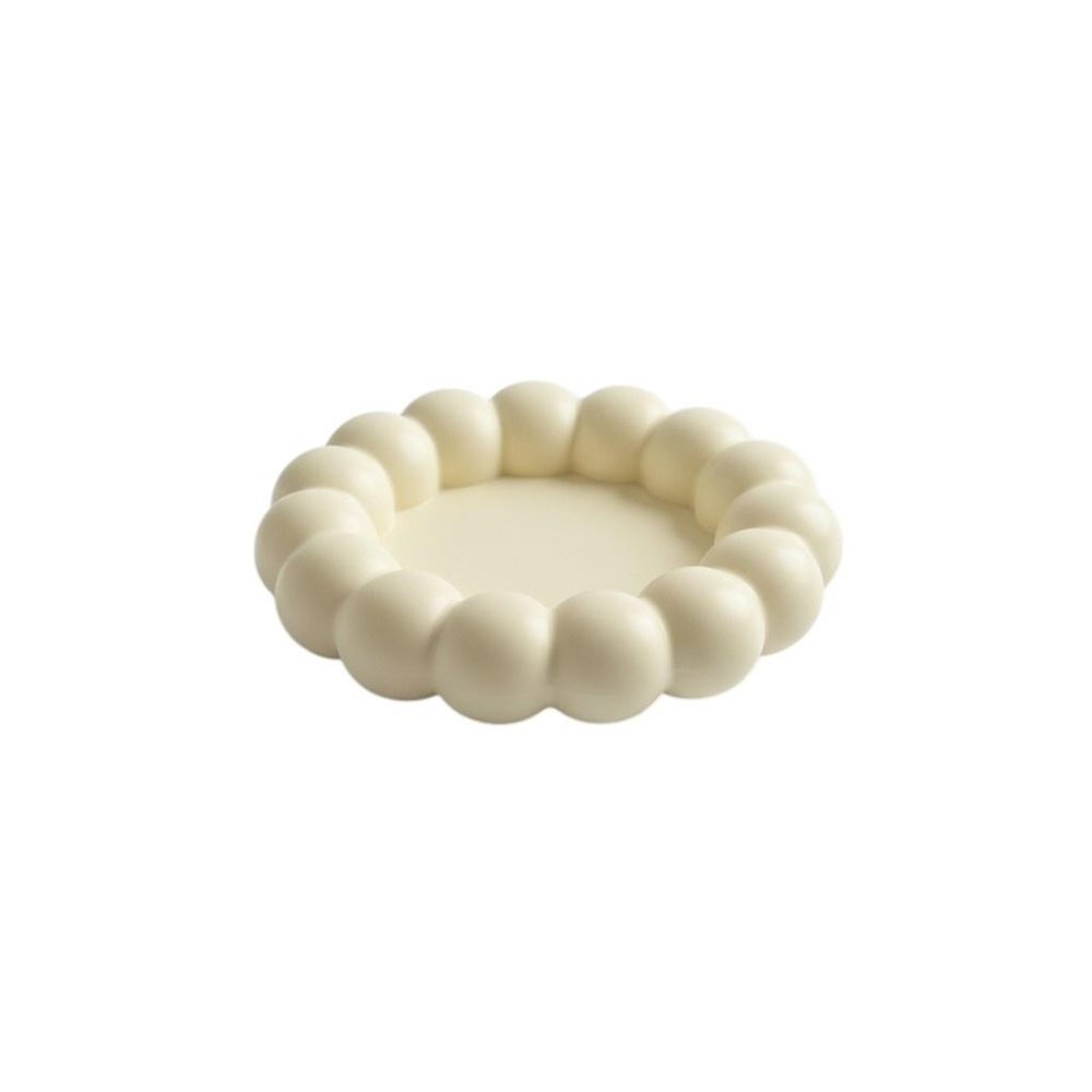 5" Pale Pink Resin Handmade Round Trinket Tray — view 8